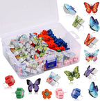 80 Pcs Push Pins for Cork Board, Decorative Thumb Tacks Wooden Push Pins Head by Imzay