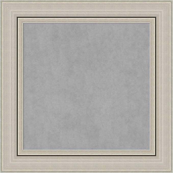 Amanti Art Silver Framed Magnetic Board 16x16 X-Small Vision Board by AmantiArt
