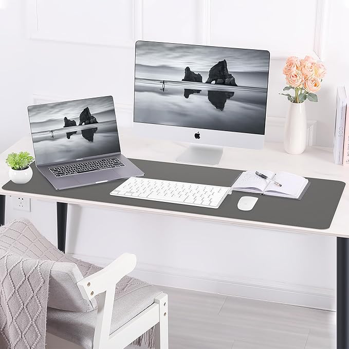Leather Desk pad Protector, Large Desk mat - Image 6