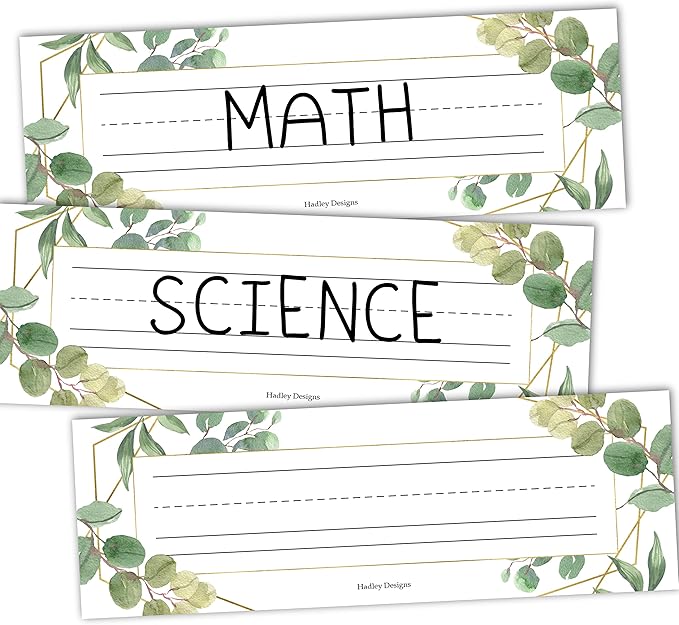 Desk Name Tags for Classroom -25 Student Name Plates for Classroom Kindergarten by HadleyDesigns