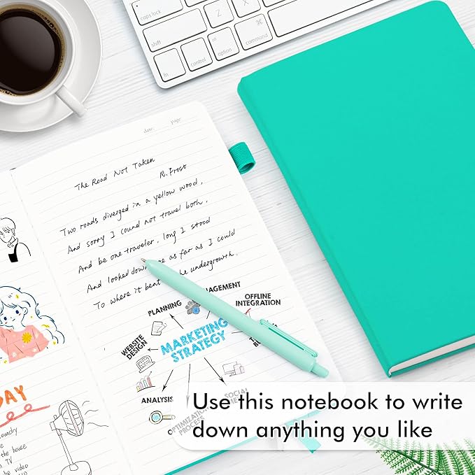 feela 12 Pack Notebooks Journals Bulk, Hardcover Notebook Classic Ruled Lined - Image 4