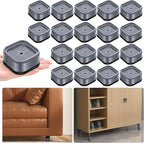 shouwuhho 18 Pack Furniture Risers Adjustable Bed Risers Heavy Duty Lifts by EnjoyLifeEnjoyHappiness