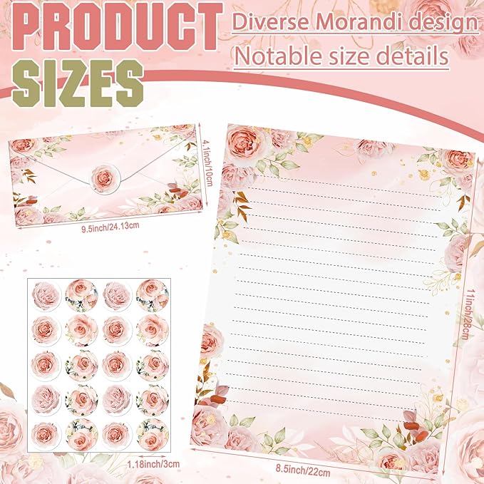 TaoBary 160 Pcs Stationery Paper Set 50 Double Sided Stationery Papers - Image 2