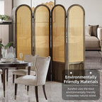 Asnefeli 4 Panel Room Divider Wall, Folding Privacy Screen, Foldable Wood - Image 6