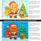 Fuxi Christmas Coloring Books for Kids Ages 8-12, 60 Sheets Blank Sketchbook + - Image 5