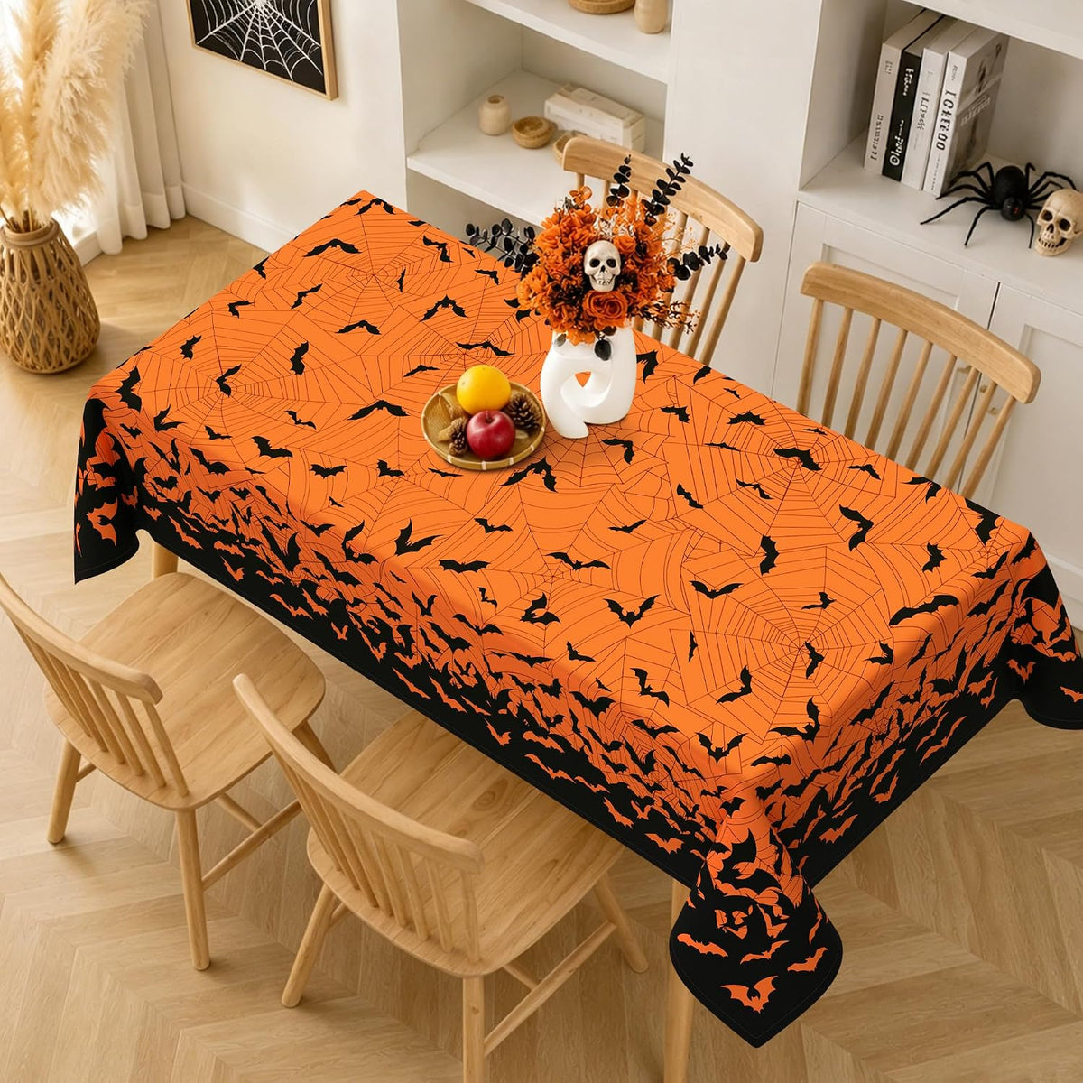 Halloween Bats Rectangle Tablecloth for Dining Decor 60" x 120"