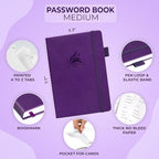 Clever Fox Password Book with alphabetical tabs. Internet Address Organizer - Image 2