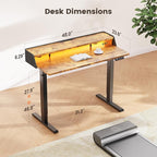 ErGear Standing Desk with LED Strip, 48″ x 24″ Electric Height Adjustable RGB - Image 2