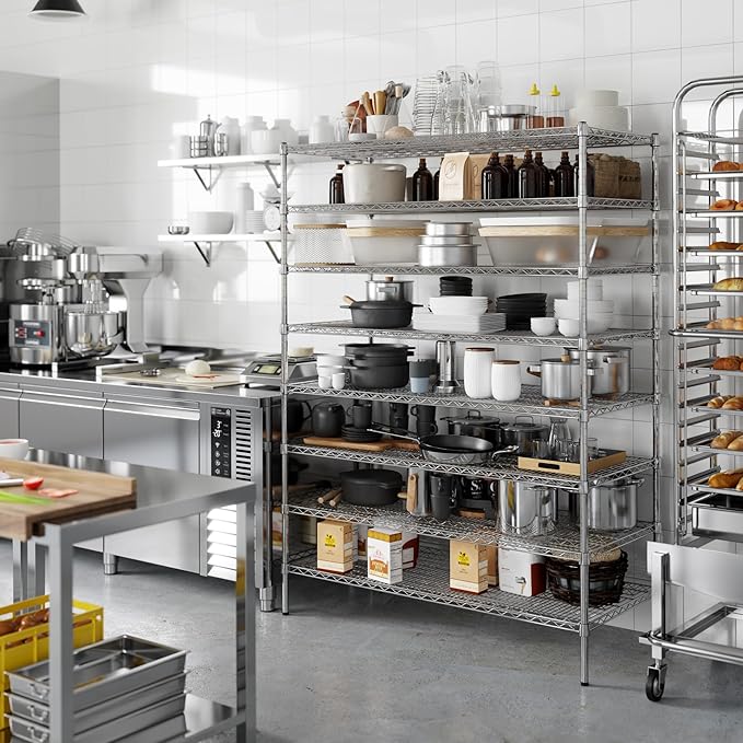 Regal Altair 24" Deep x 54" Wide x 74" Height Wire Shelving Kit | 8-Tier | NSF - Image 4