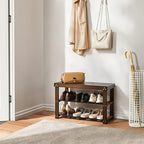 Pipishell Bamboo Shoe Rack Bench, 3 Tier Sturdy Shoe Bench, Storage Shoe - Image 7
