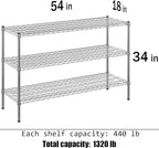 Regal Altair 18" Deep x 54" Wide x 34" Height Wire Shelving Kit | 3-Tier | NSF - Image 3