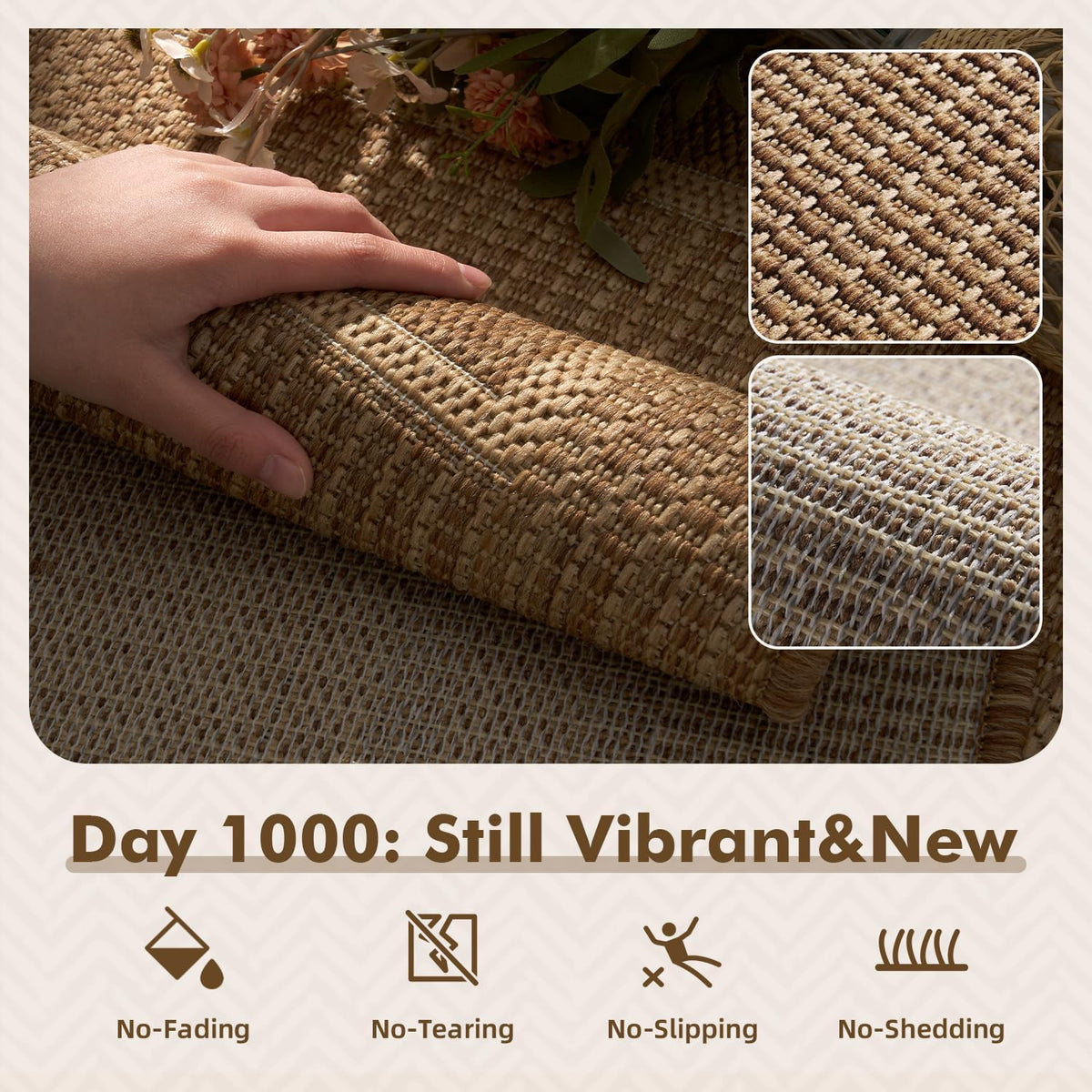 montvoo-2x6 ft indoor outdoor runner rugs for entryway shown in use