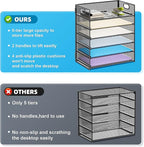 Marbrasse 6 Tier Paper Organizer Letter Tray - Image 2