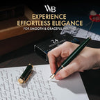 Wordsworth & Black Fountain Pen Set, 18K Gilded Medium Nib, Includes 24 Pack - Image 2