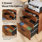 devaise 3 drawer file cabinet, wood under desk, package contents