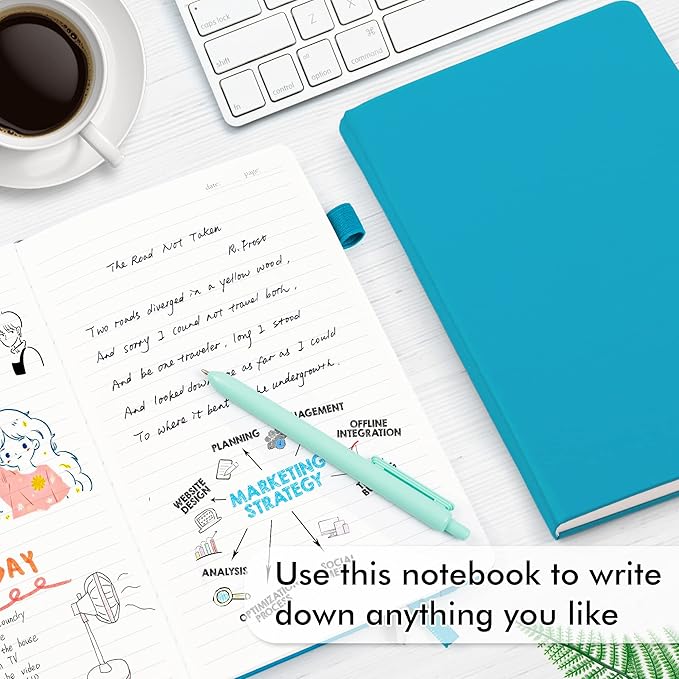 feela 12 Pack Notebooks Journals Bulk, Hardcover Notebook Classic Ruled Journal - Image 4
