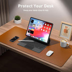 Aothia Leather Desk Pad Protector, Mouse Pad, Office Desk Mat, Non-Slip PU - Image 3
