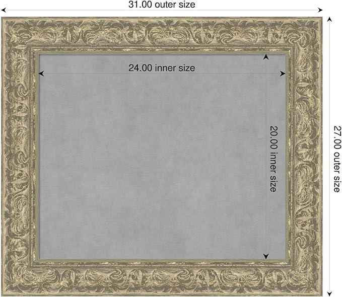 Amanti Art Silver Framed Magnetic Board 27x31 Medium Vision Board - Image 2