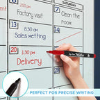 Glass Whiteboard Calendar 34x46” Quarterly Planner White Board Dry Erase Board - Image 3