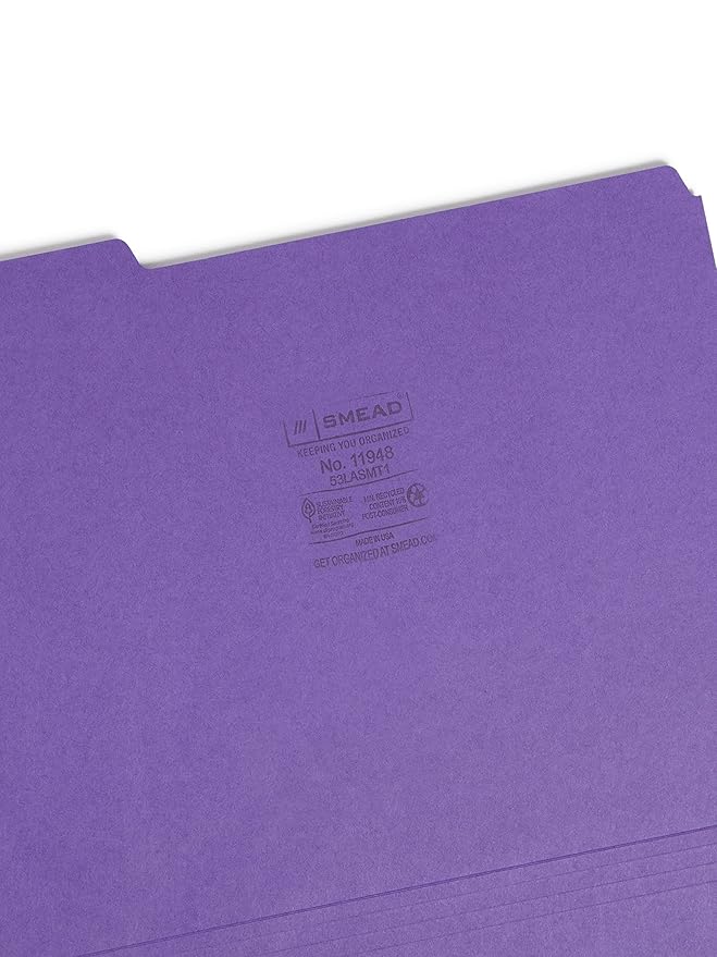 Smead Standard File Folders, 1/3-Cut Tabs, Letter Size - Image 3