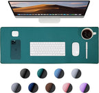 ALOANES Dark Green Waterproof Desk Mat, Large Extended Mouse Mat, Office Desk - Image 7