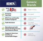 Clothing Size Strip Labels - 1.25" X 5" - 250 Strips Per Roll - Clear with Black and White Ink by Kenco (Large)