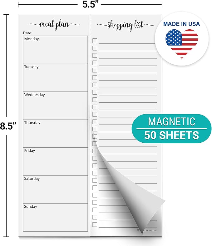 321Done Magnetic Meal Planning Notepad - Image 2