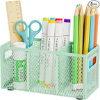 Marbrasse Mesh Pen Holder for Desk, Pencil Holder Desk Organizer 3 Adjustable by Marbrasse