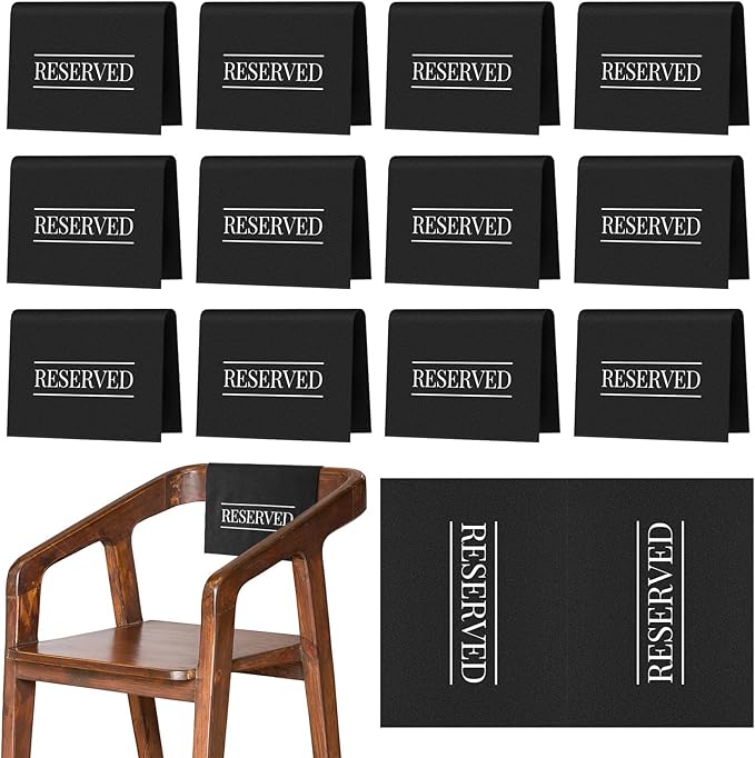 Buryeah 12 Pcs Reserved Seating Signs by Buryeah