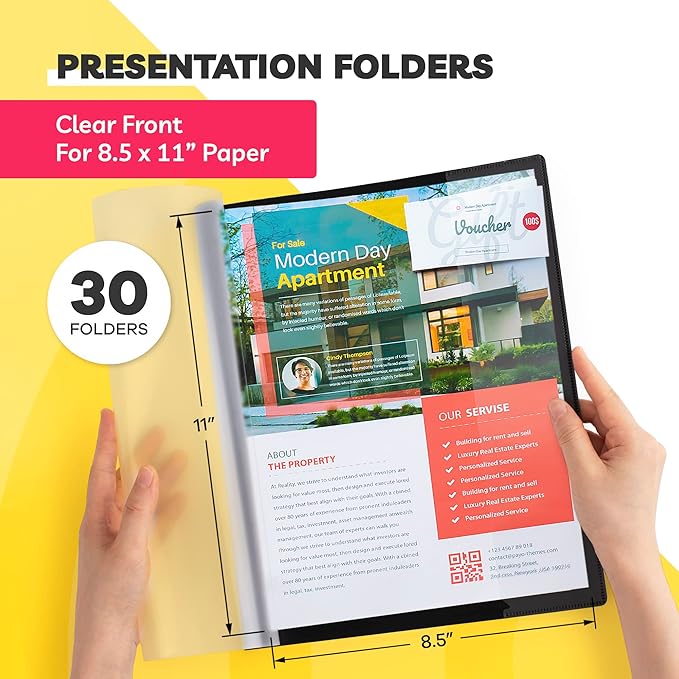 Report Covers -, 8.5 x 11 Letter Size, 3-Prong Fasteners, and More - Image 2
