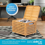 BIRDROCK HOME Rolling File Storage Organizer Box - Image 4