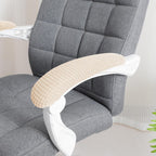 FORCHEER Beige Office Chair Armrest Covers 10-13 inch Long 2 Pieces Stretchable Water Resistant Jacquard Desk Chair Arm Rest Covers for Computer Chair Arm Removable Washable