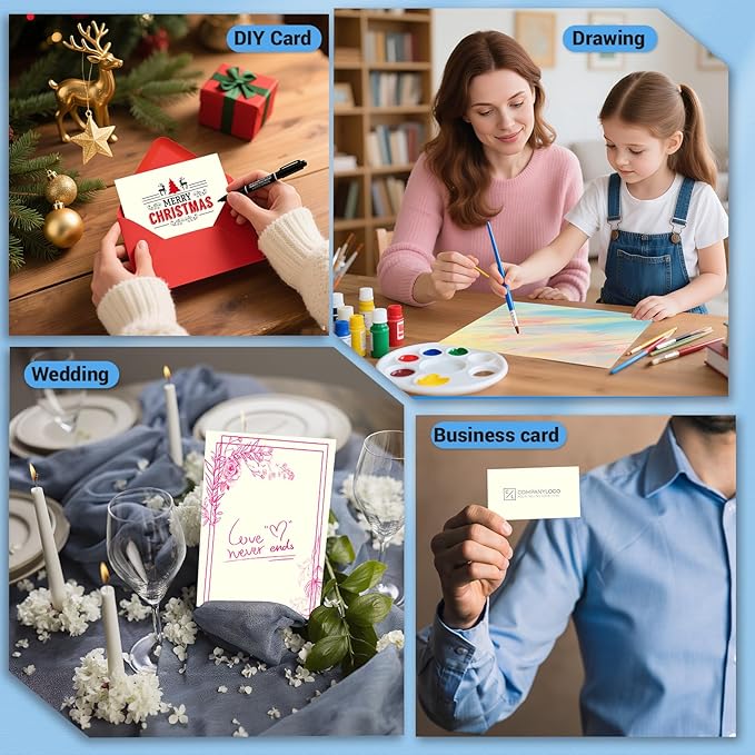 Cardstock 8.5 x 11, Thick Printer Paper 75 lb/200 gsm, 40 Sheets Cream Card - Image 7