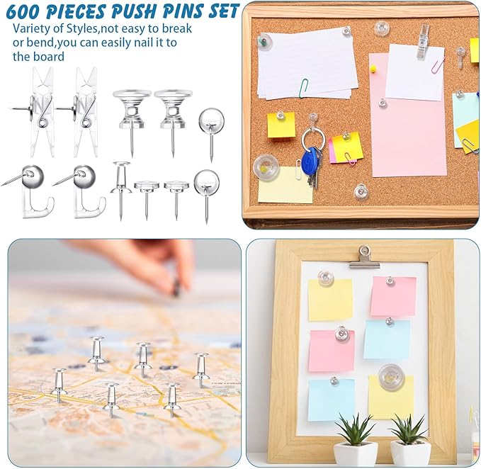 600 Pcs Decorative Push Pins - Image 5
