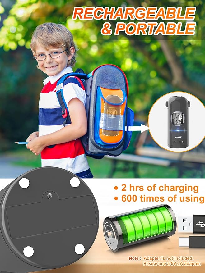 AFMAT Electric Pencil Sharpener, Fully Automatic Pencil Sharpener - Image 6