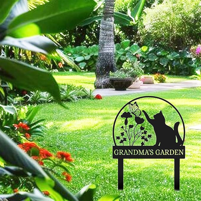 Personalized Garden Sign | Custom Cat Garden Stake Sign | Funny Garden Signs - Image 5