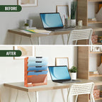 EASEPRES 6 Tier Mesh Hanging Wall File Organizer, Desk Vertical Mail Paper - Image 5