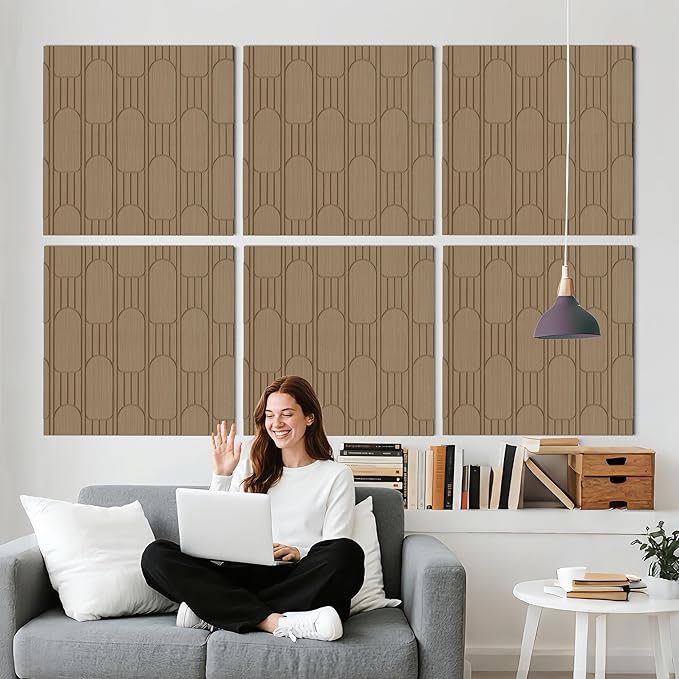 Reverbeon 6 PCS Acoustic Panels, 23.6x23.6 Inch Sound Absorbing Panels by Reverbeon
