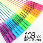 Dabo&Shobo Highlighters 108 Pack, Tank Style Highlighters Assorted Fluorescent - Image 2