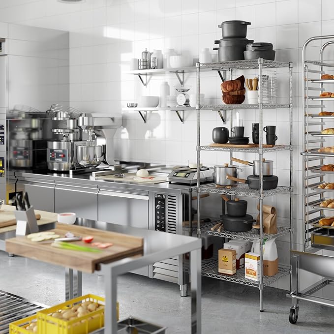 Regal Altair 21" Deep x 24" Wide x 74" Height Wire Shelving Kit | 6-Tier | NSF - Image 5