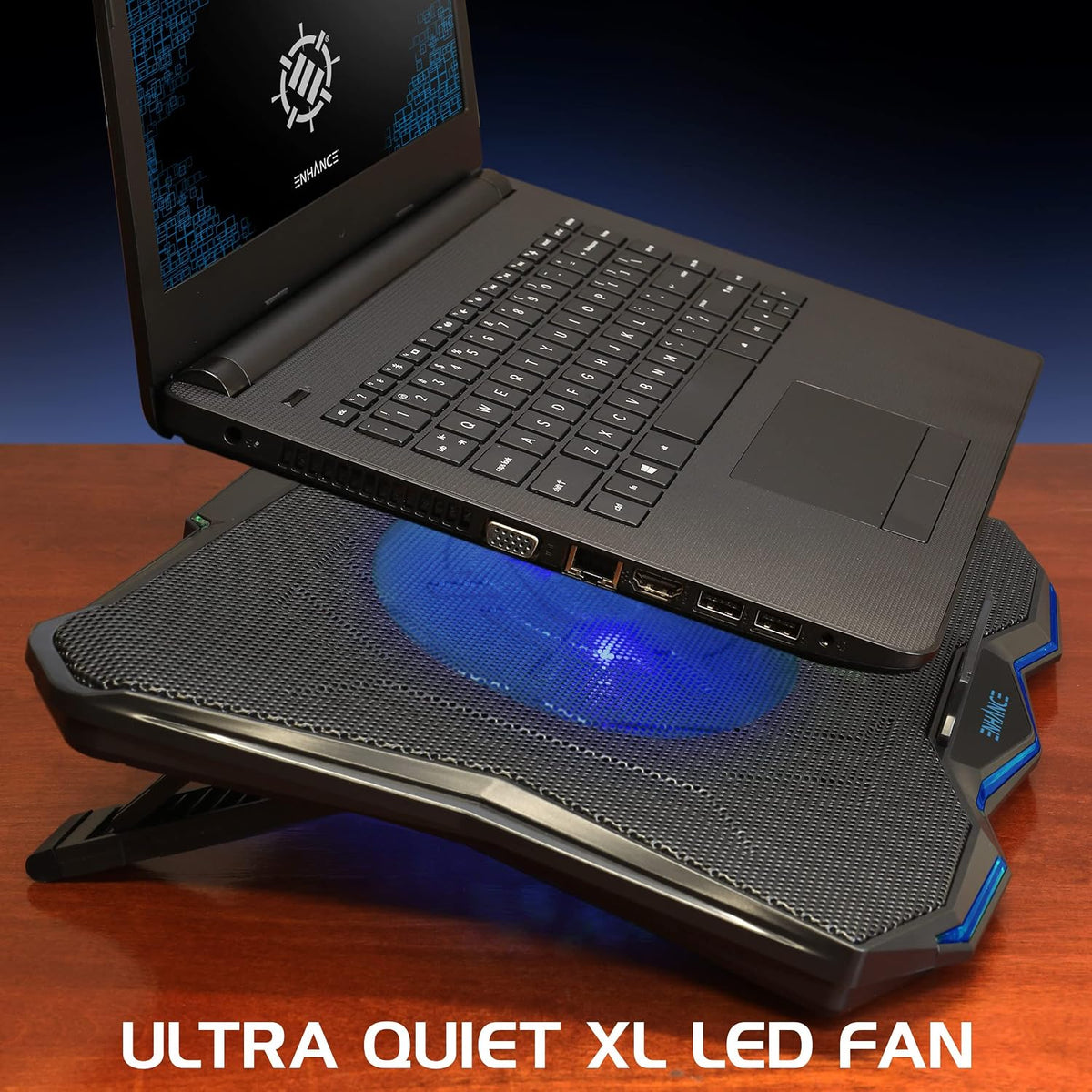 ENHANCE Cryogen 5 Gaming Laptop Cooling Pad Stand - Laptop Cooler with 7 Adju...