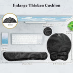 Gimars Upgrade 3 in 1 Enlarge Superfine Smooth Gel Ergonomic Mouse Pad Wrist Support and Keyboard Wrist Rest for Computer, Laptop, Mac, Gaming and Office, Durable, Comfortable and Pain Relief, Map