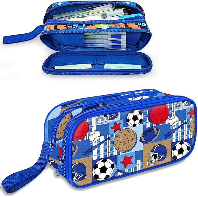 Fitvc Large Pencil Case for Boys, Sports Boys Pencil Pouch for Kids Teens School by FITVC