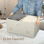Graciadeco 75 Quart Extra Large Decorative Collapsible Storage Bins - Image 3