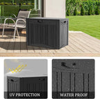 TARKARI 50 Gallon Lockable Resin Deck Box, Waterproof & UV-Resistant Outdoor - Image 4