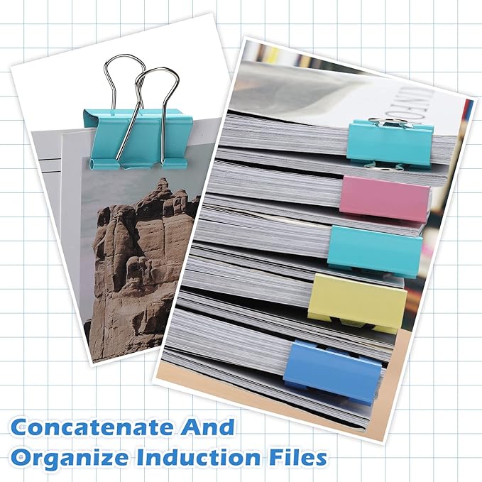 300 Pcs Medium Binder Clips Paper Clips Office Supplies Paper Clamps - Image 5