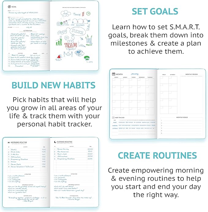 Wyze Planner Undated Daily Planner – 1-Year B5 Productivity Organizer - Image 3