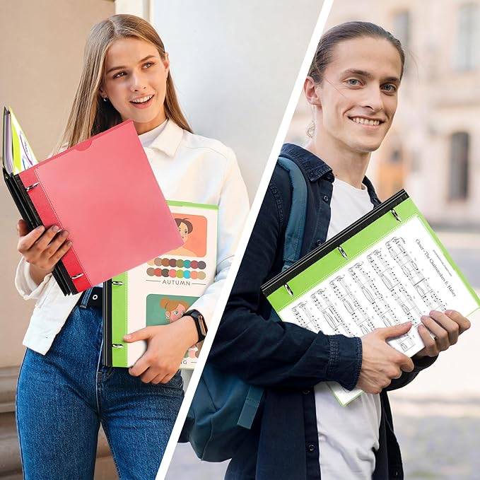 WOT I 4-Pack Telescoping 3 Ring Binder 1 Inch, Expandable Flexible Binder - Image 6