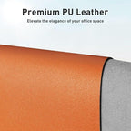 Aothia Leather Desk Pad Protector, Mouse Pad, Office Desk Mat, Non-Slip PU - Image 2