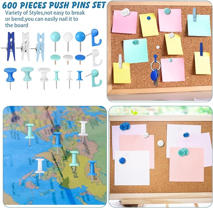 600 Pcs Decorative Push Pins - Image 6